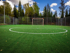 Goalside view of our soccer field