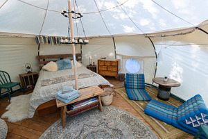 The interior of a Raindrop Dome Tent